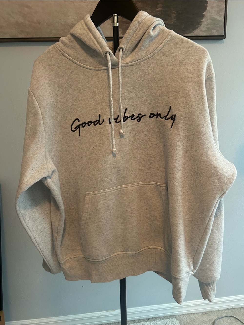 Good Vibes Only Gray Hoodie Sweatshirt